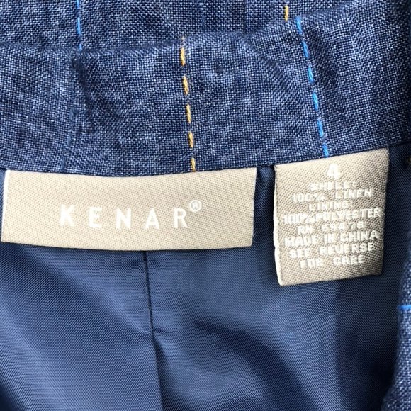 Kenar Casual Linen Jacket with Snap Closure - Picture 3 of 7